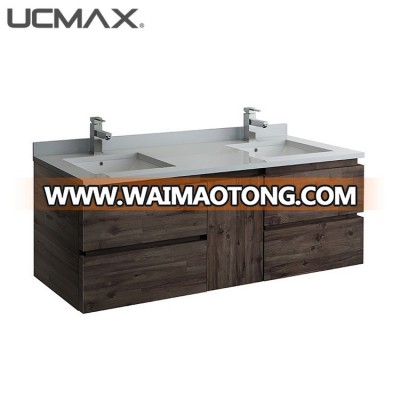 60'' grey bathroom vanity cabinet with melamine laminated plywood